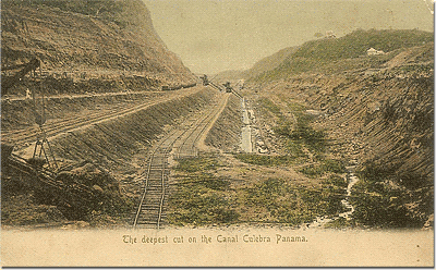 The deepest cut on the Panama Canal